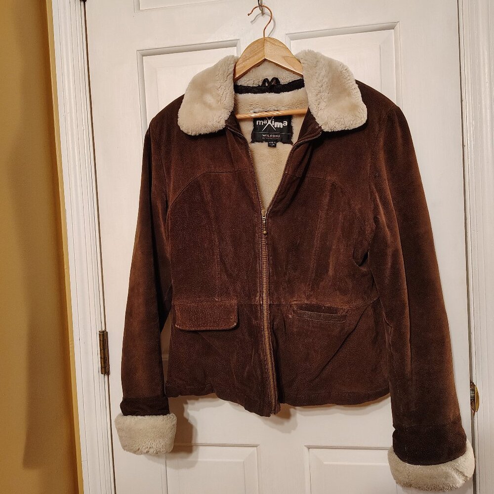 woman suede coat